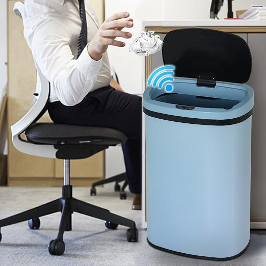 Dkeli Kitchen Trash Can for Bathroom Bedroom Home Office Automatic Touch Free - Image 3