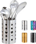 QRU Kitchen Utensil Holder for Countertop, Stainless Steel Cooking Utensil by QRU