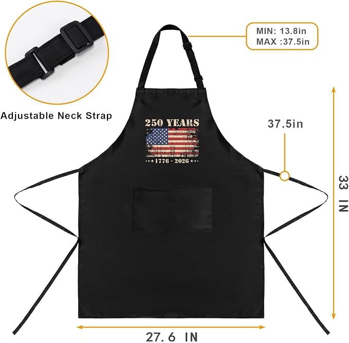 Us 250 Years Of Freedoms Apron - Image 3