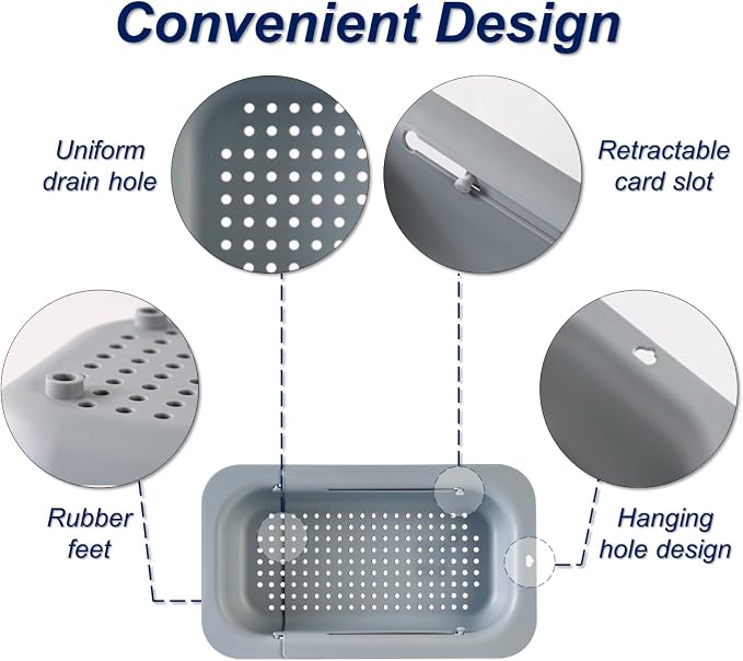 Extendable Sink Colander Strainer Basket - Image 6