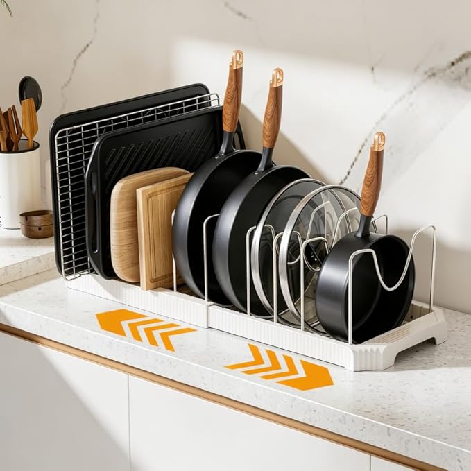 MUDEELA Pots and Pans Organizer under Cabinet, Pot Rack - Image 2