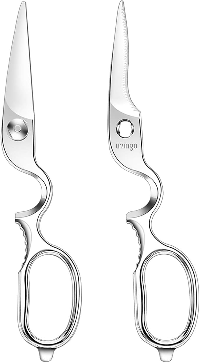 LIVINGO Kitchen Forged Shears Heavy Duty Come Apart Ultra Sharp Multi-function - Image 3