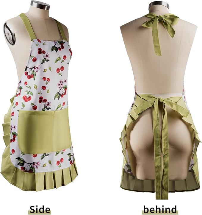 Vintage Floral Apron for Women - Image 2