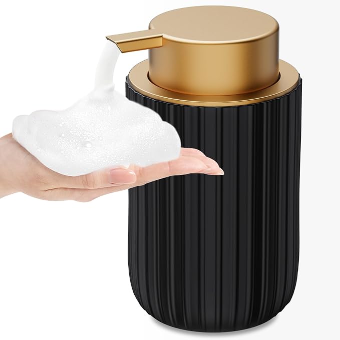 Ceramic Foaming Soap Dispenser, 12 oz Bathroom Foam Hand Soap Dispenser by Dlirho