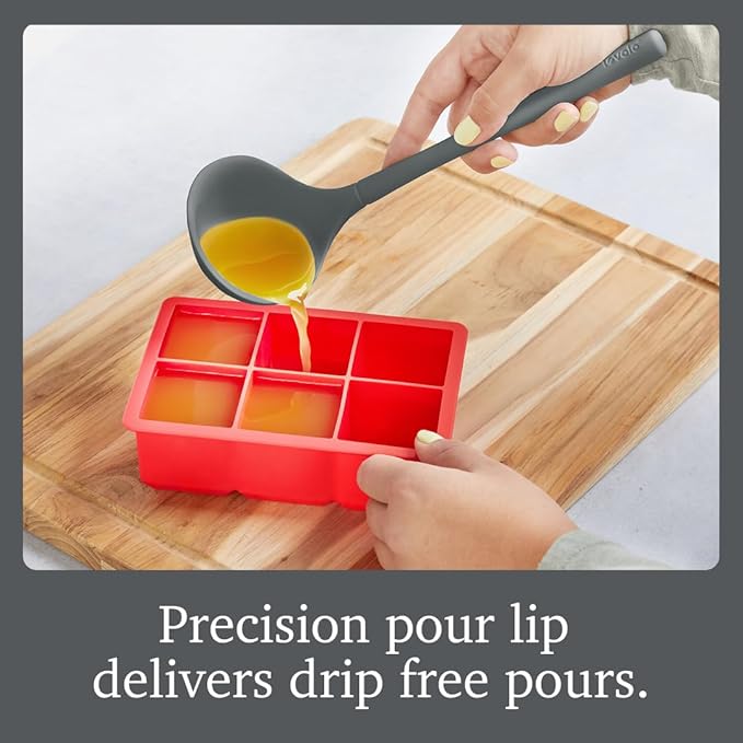 Tovolo Flex Core Small Silicone Ladle Charcoal Gray Heat Safe Silicone Soup - Image 2