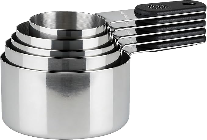 Magnetic Handles 5 Piece Stainless Steel Measuring Cups, Kitchen Gadgets - Image 5