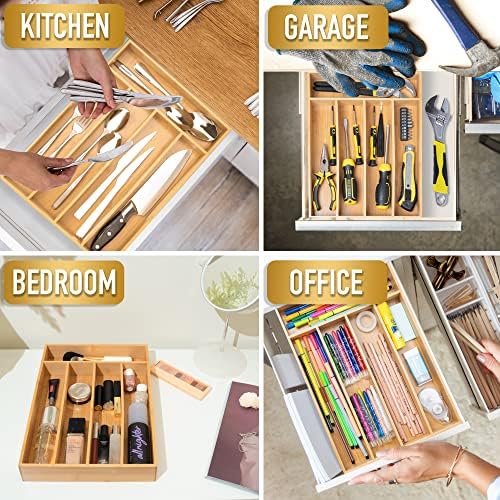 Besilord Silverware Organizer Kitchen Drawer Organizer Utensil