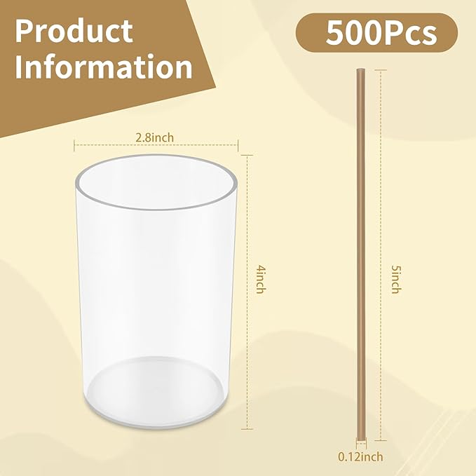 500 Pcs Gold Coffee Stirrers Holder Set Metallic Gold Coffee Stir Sticks - Image 2