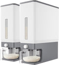 Lifewit 2 Pack Rice Dispenser 25 Lbs, Rice Storage Container Sealed Moisture by Lifewit