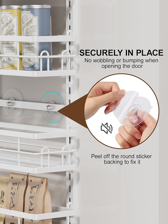 Delamu 9-Tier Over the Door Pantry Organizer, Adjustable Pantry Door Organizers - Image 6