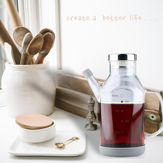 High Borosilicate Glass Oil Bottle-Olive Oil Dispenser - Image 3