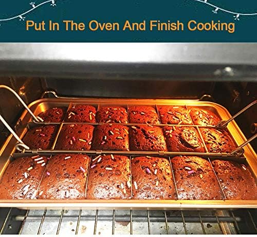 Non Stick Brownie Pan with Dividers, High Carbon Steel Baking Pan