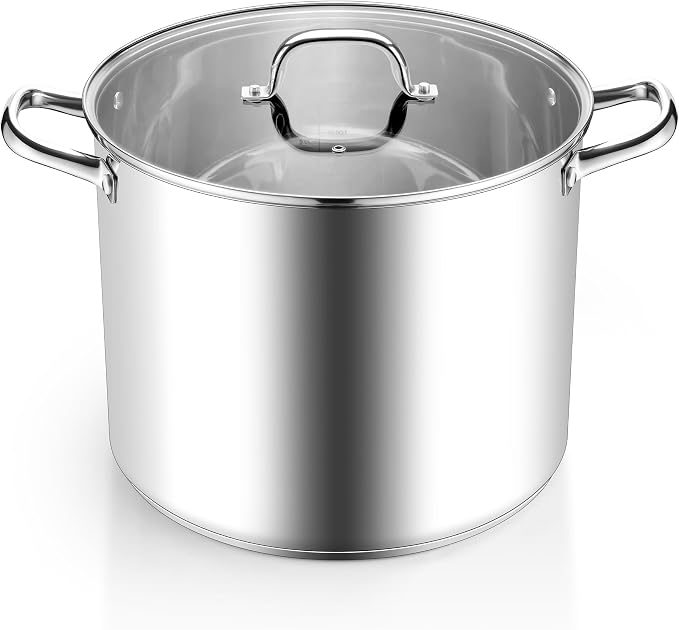 Homikit 16 Quart Stainless Steel Stock Pot, Large Sauce Soup Pot by Homikit