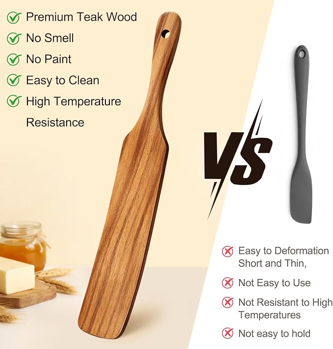 3 Pack Skinny Wooden Spurtle Set - Image 4