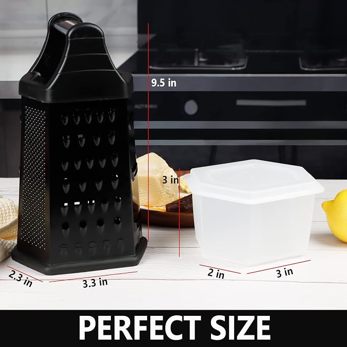 Box Grater, Cheese Grater Shredder Stainless Steel - Image 2