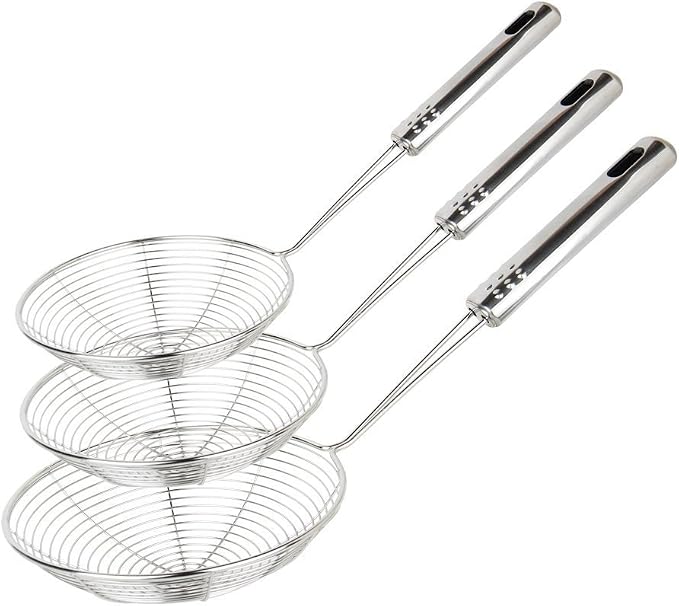 Swify Spider Strainer Set of 3 Asian Strainer Ladle Stainless Steel Wire by Swify