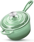 HaSteeL 2 QT Cast Iron Saucepan, Mini Enamel dutch oven by HaSteeL