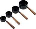 Set of 4 Measuring Cups and Spoons Black Measuring Cups by Mewutal