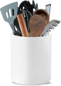 7" White Utensil Holder, Large Kitchen Utensil Holder Organizer by Howise