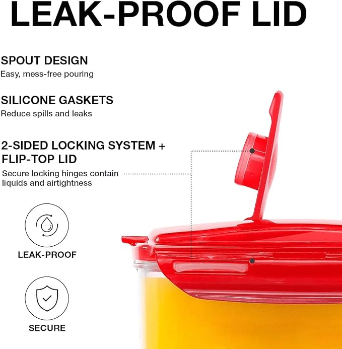 LocknLock Aqua Fridge Door Water Jug | Clear Pitcher | BPA Free Plastic Pitcher - Image 2
