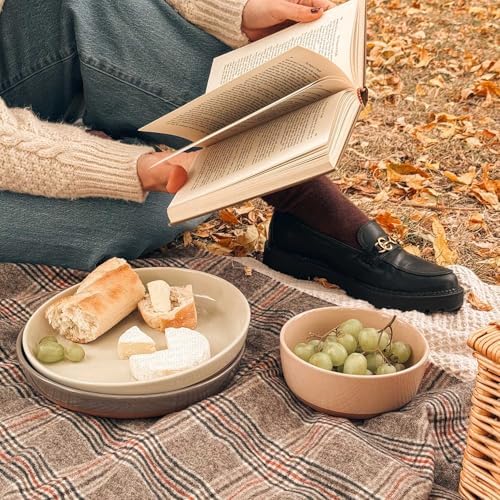 Set of 4 Porcelain Bowls, 25oz - Microwave, Dishwasher & Oven Safe for
