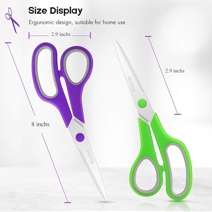 Scissors Bulk Set of 25-Pack, Niutop 8" Multipurpose Sharp Sewing Craft Shears - Image 3
