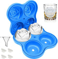 CAMKYDE Rose Ice Cube Tray 2.5 Inch, 4 Cavity Silicone Rose Ice Cube Mold by CAMKYDE