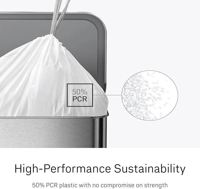 simplehuman Code K 200 Count Custom Fit Liners, Drawstring Kitchen Trash Bags - Image 5