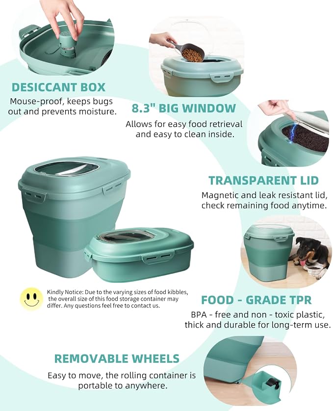 20-50 Lbs Food Storage Containers, Collapsible Rice Container - Image 8