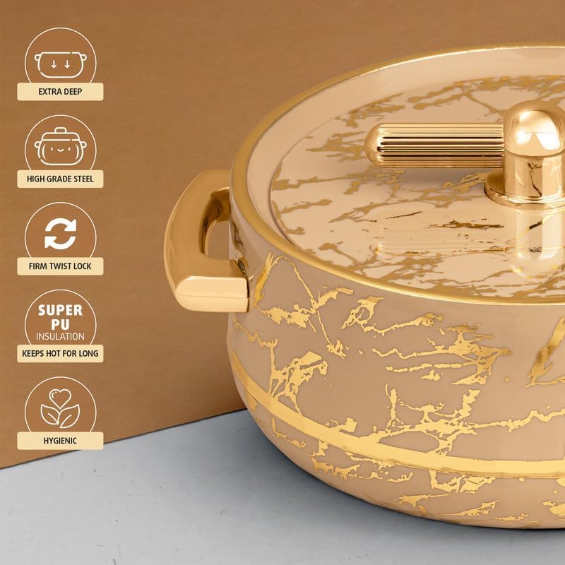 Casserole Inner Steel |BPA Free|Advanced P.U. Insulation|Keeps Food