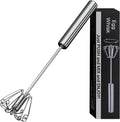 Egg Whisk, Upgraded Stainless Steel Semi Automatic Whisk, Hand Wisk Egg Beater by JLiup