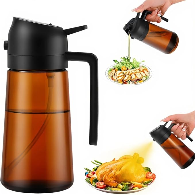 Aovdy 16oz/470ml Glass Oil Dispenser & Sprayer by AOVDY