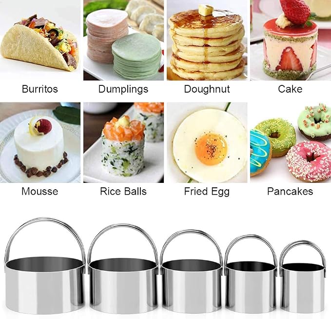 Pastry Cutter, Biscuit Cutter, Dough Scraper, Silicone Baking Mats, Stainless - Image 7