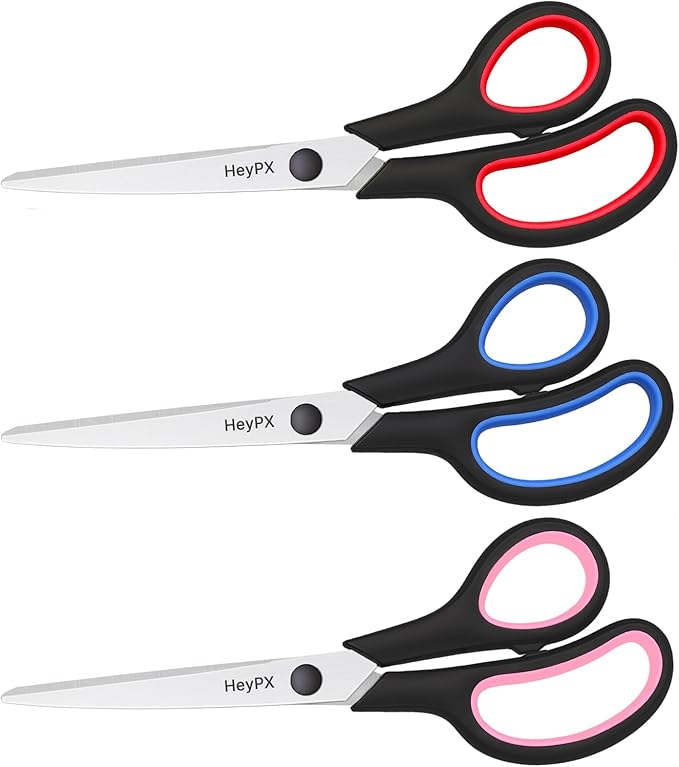 3-Pack 8.5" Ultra Sharp Stainless Steel Scissors - Image 7