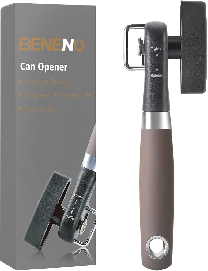 Beneno Can Opener, Manual Side Safe Cut Can Opener Smooth Edge by Beneno