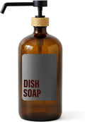 SAVVY & SORTED Amber Glass Dish Soap Dispenser by SAVVYSORTED%C2%AE