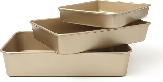 Martha Stewart Gallen 3-Piece Baking Pan Set – 13", Ceramic Nonstick, Carbon by MarthaStewart