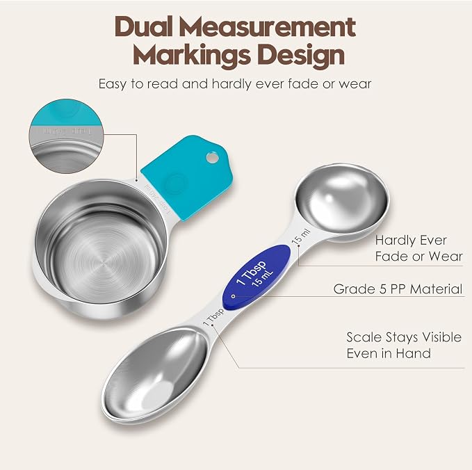 Magnetic Measuring Cups and Spoons Set - Image 2