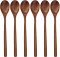 ADLORYEA Wooden Spoons, 6 Pieces 9 Inch Wood Soup Spoons by ADLORYEA