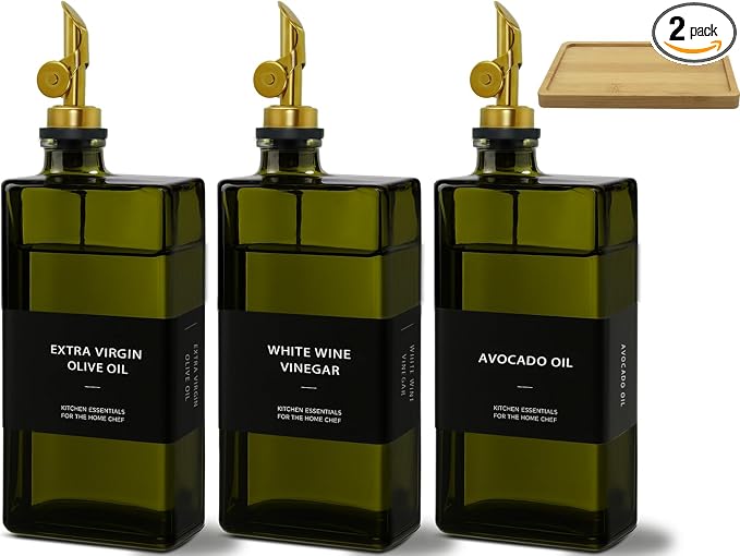 Olive Oil Dispenser Bottle for Kitchen by Gelury