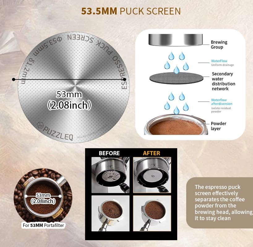 54mm Espresso Accessories Kit, Spring Loaded Calibrated Tamper,mat,WDT