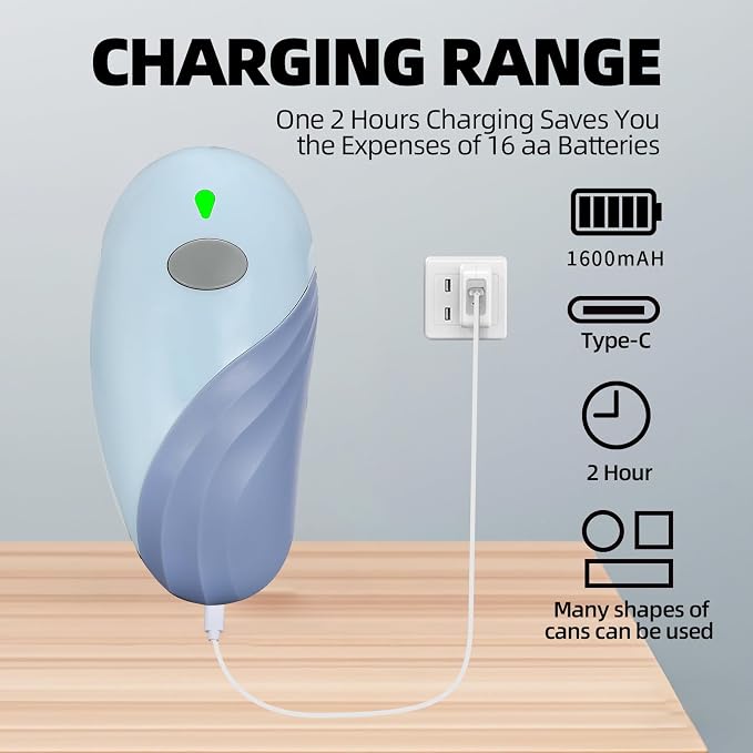 Rechargeable Auto Electric Can OpenerTouch Side Cut Opener Open Your Cans - Image 2