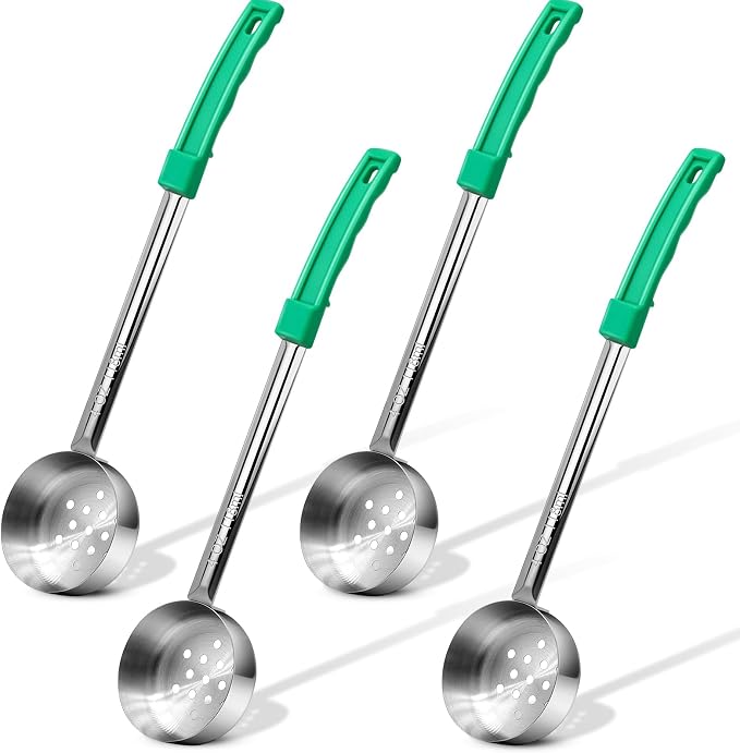 4 Ounce Stainless Steel Perforated Portion Control Ladle Spoon by Unknown