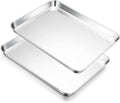 E-far Cookie Sheets for Baking, 18”x13” Stainless Steel Baking Sheet Pans for by E-far
