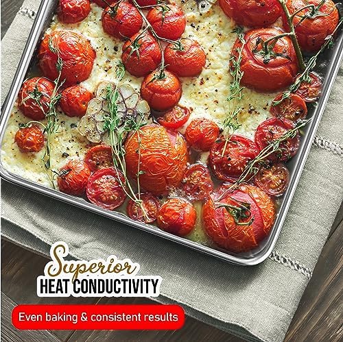 Aluminum Baking Sheet Set, Quarter Sheet Pan, Commercial Quality