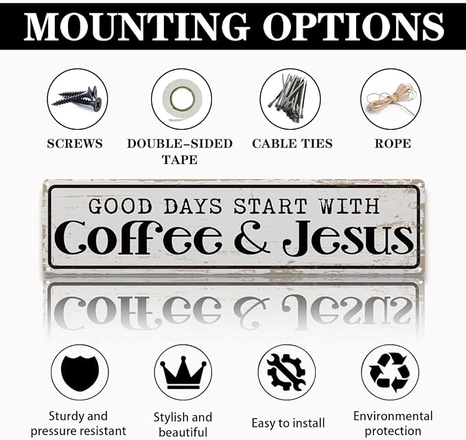 Coffee Signs for Coffees Station Decor, Good Days Start - Image 3