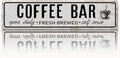Coffee Bar Open Daily Sign, Retro Metal Tin Sign, Rustic Farmhouse Wall Decor by Unknown