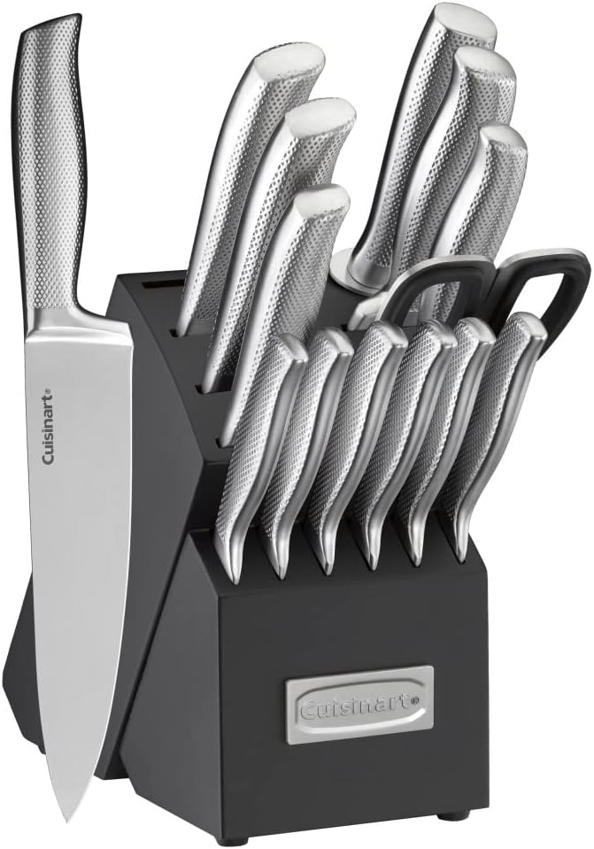 Cuisinart C77SS-15PG 15pc German Stainless Steel Hollow Handle Cutlery Block Set by Cuisinart