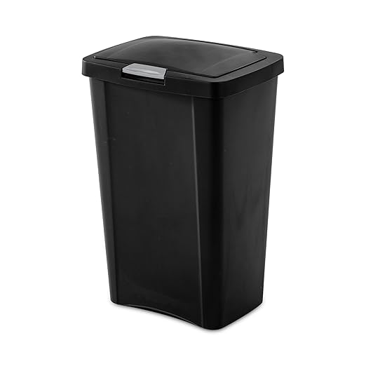 Sterilite 13 Gallon TouchTop Narrow Plastic Wastebasket by Sterilite
