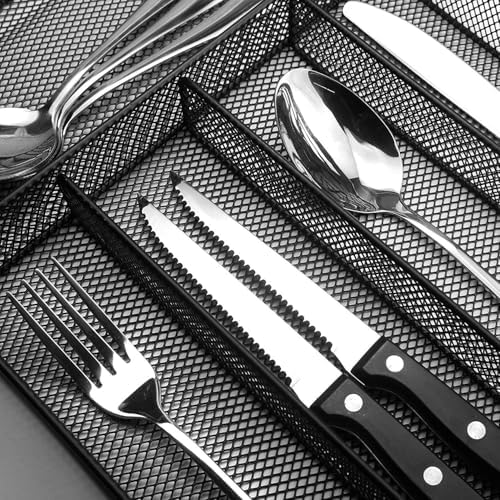 Sedegn Mesh Silverware Tray for Drawers: 6‐Compartment Utensil